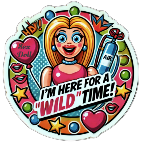Blow Up Sex Doll Sticker (Attach to any Package)