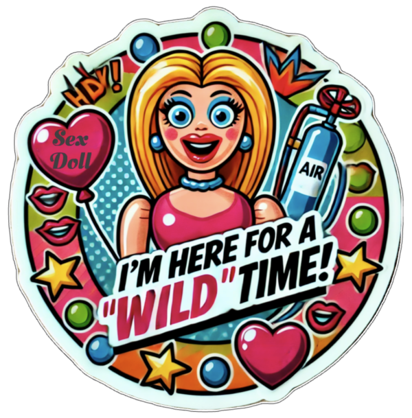Blow Up Sex Doll Sticker (Attach to any Package)