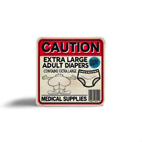 Adult Diaper Sticker (Attach to any Package)
