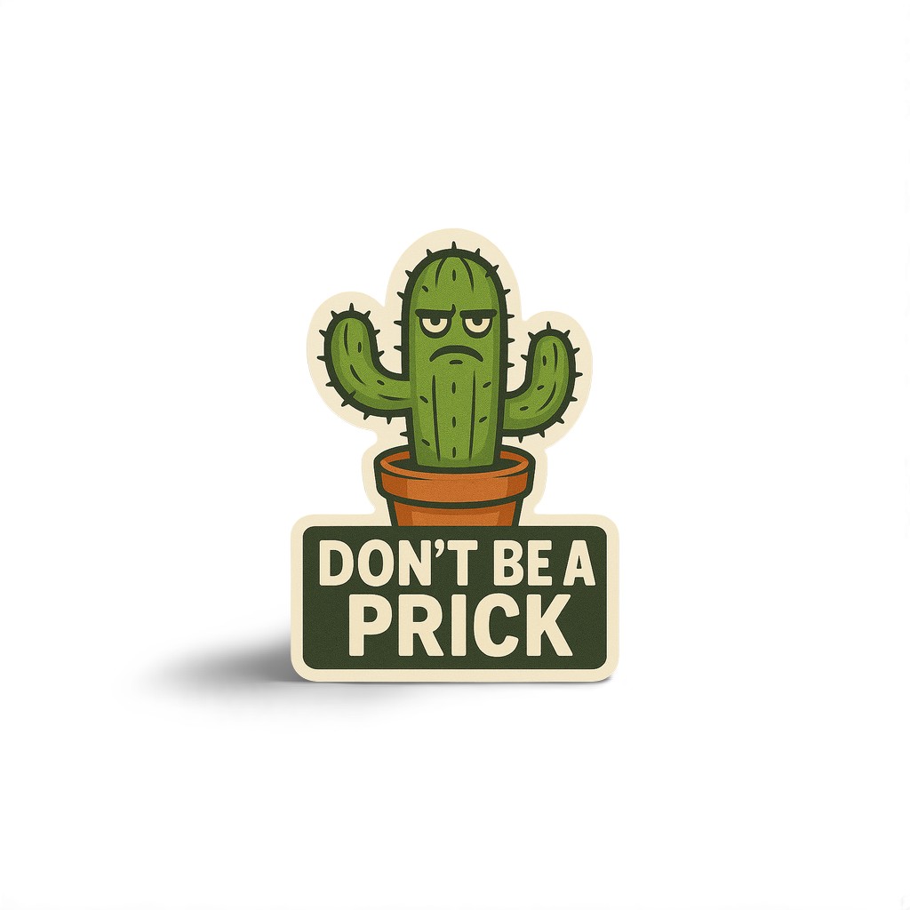 Don't be a prick sticker