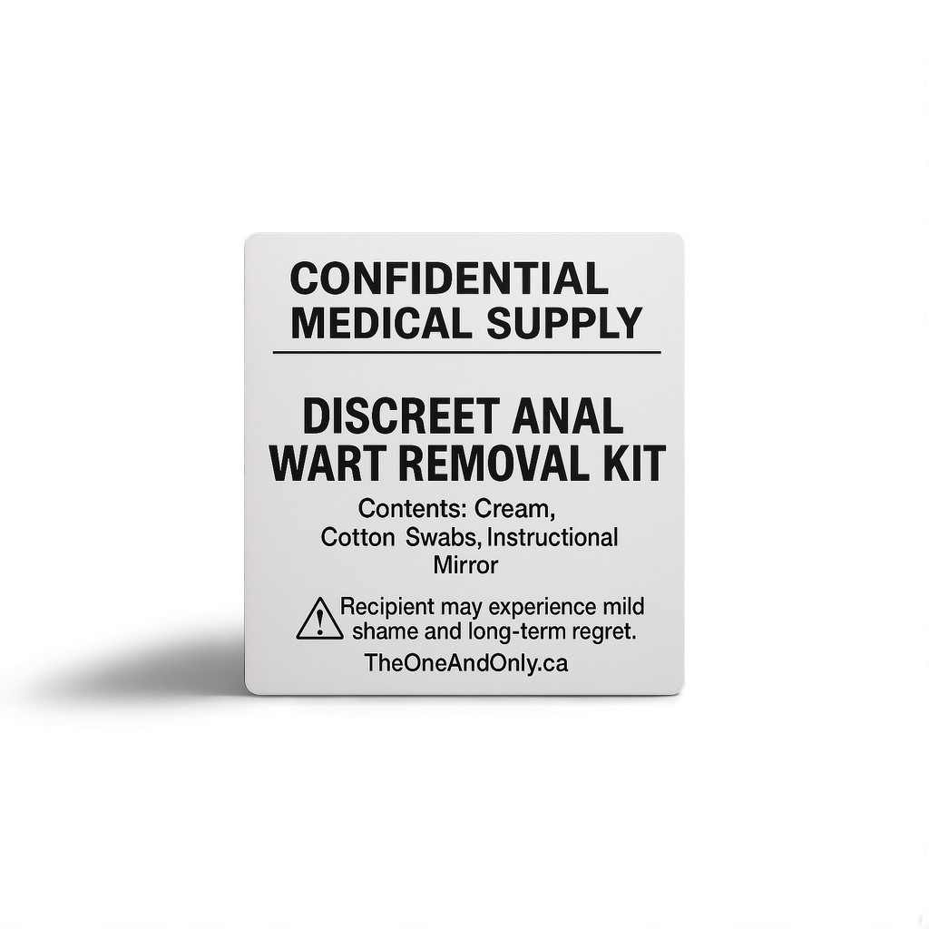 Embarrassing treatment kit prank mail label