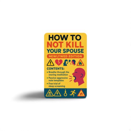 How to Not Kill Your Spouse Sticker - Newlywed Edition