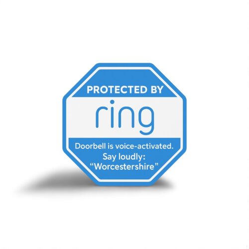 Ring Doorbell Sticker - Say "Worcestershire" Prank