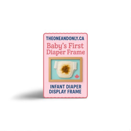 Baby’s First Diaper Frame Sticker - Prank