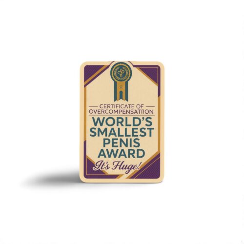 Worlds Smallest Penis Award Sticker - Prank