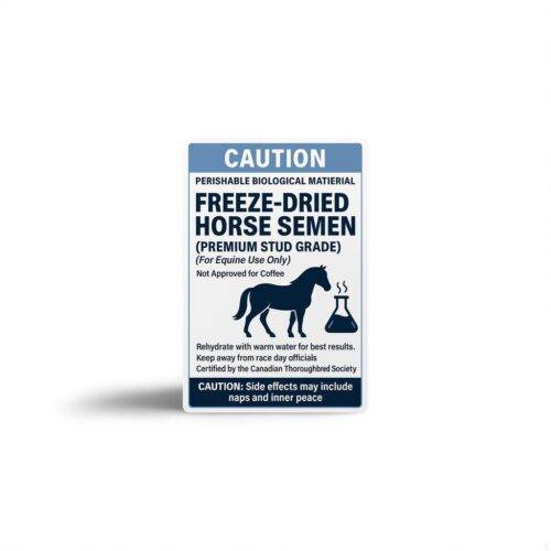 Freeze-Dried Horse Semen Sticker - Prank