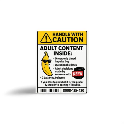 Adult Content Inside Sticker - Prank