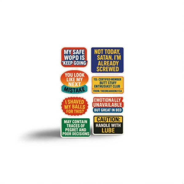 Inappropriate Sayings Sticker Sheet