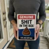 Shit in the box A man holding a genuine shit in the prank mail delivery
