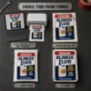 Genuine Blinker Fluid Prank Format Options Genuine Blinker Fluid prank shown as a $2.99 digital download, DIY sticker label, 6 × 9 bubble mailer and 6 × 9 mailing box