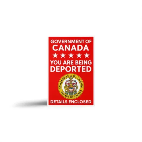 You Are Being Deported Sticker - Prank