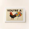 You’re a Rooster and Lollipop Prank Mail Funny prank mail package showing a rooster and colourful lollipop