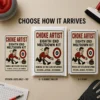 Choke Artist Eighth End Meltdown Kit curling prank shown as a DIY sticker, 6 × 9 bubble mailer, and 6 × 9 box.