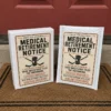 Medical Retirement Notice Prank Mail Delivery Medical Retirement Notice prank mail package delivered in a white box and bubble mailer