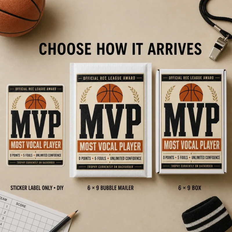 Most vocal player delivery options Most vocal player - MVP. Selection of sizes available to order.
