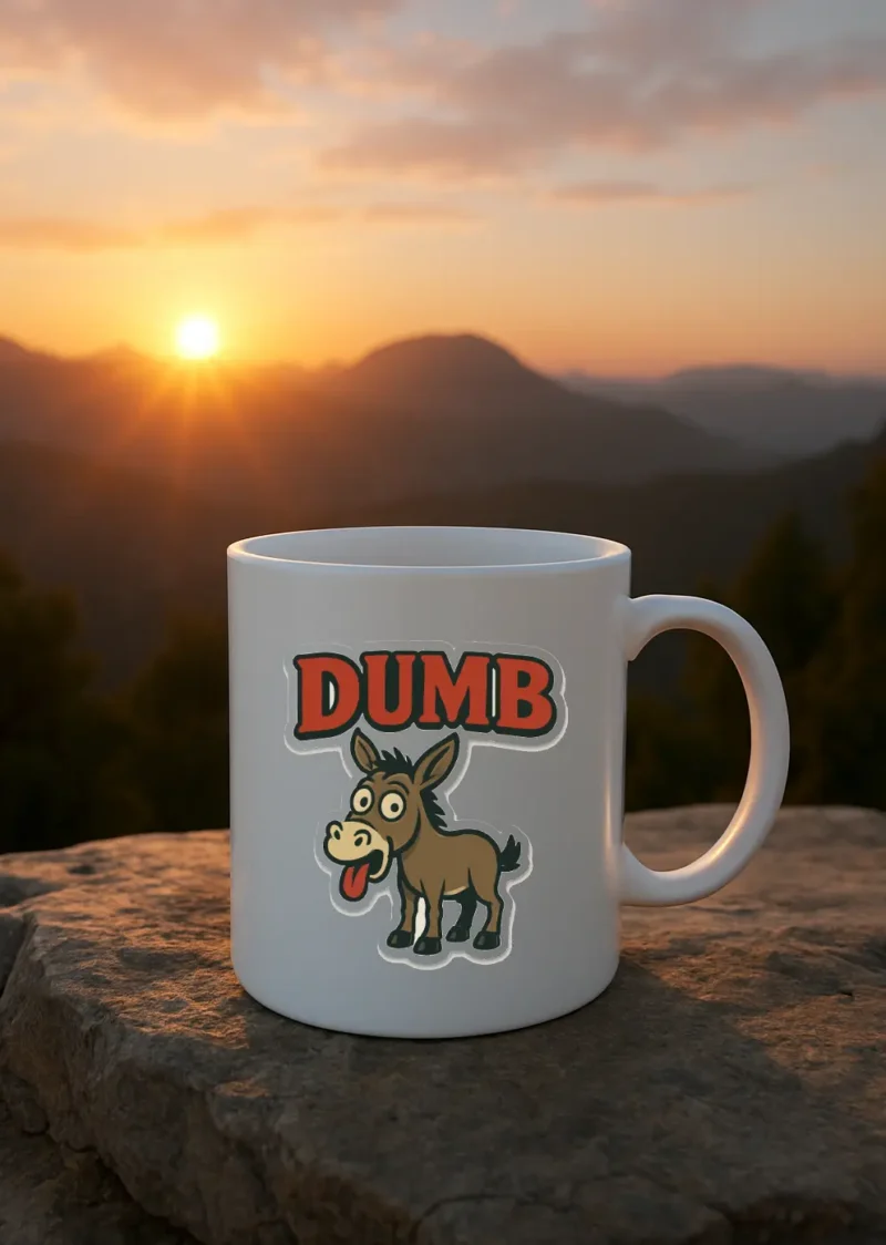 Funny novelty drinkware with a humorous design — prank gift mug or water bottle from TheOneAndOnly.ca