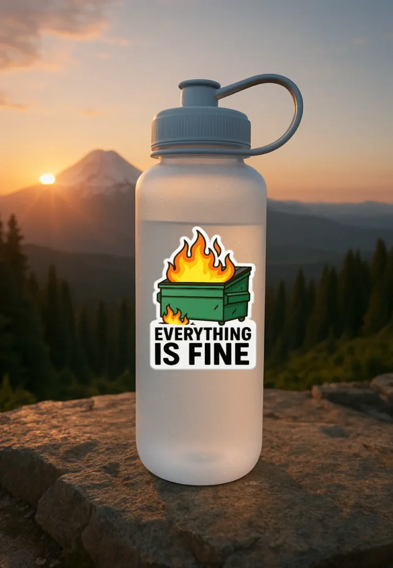 Funny novelty drinkware with a humorous design — prank gift mug or water bottle from TheOneAndOnly.ca