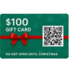 $100 Christmas Gift Card Prank. Fake Gift Card with QR Code for Digital Prank Download