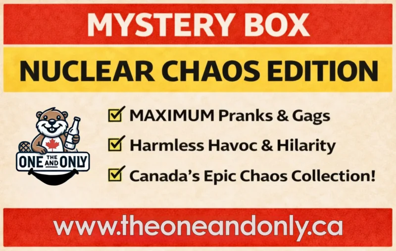 Nuclear Chaos Mystery Box label. Ultimate prank bundle Canada only
