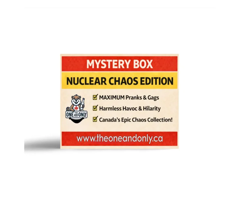 Nuclear Chaos Mystery Box label. Ultimate prank bundle Canada only