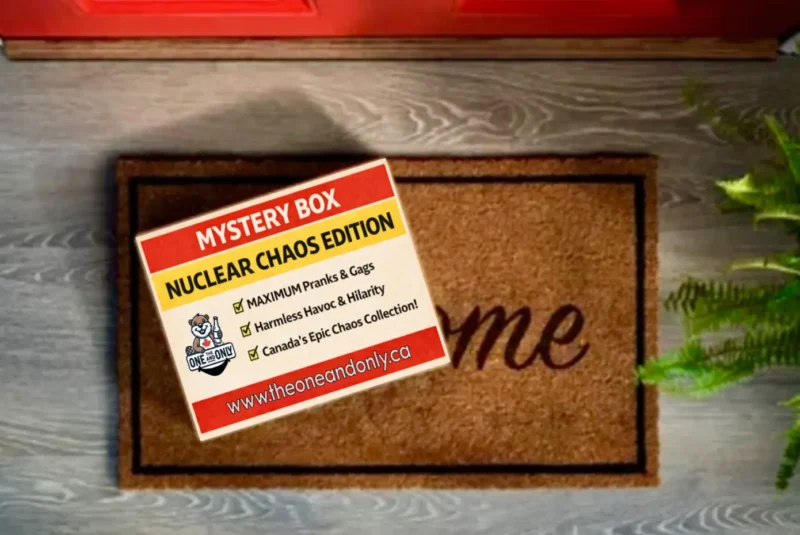 Nuclear Chaos Mystery Box label. Ultimate prank bundle Canada only