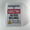 Adulting Subscription Declined prank mail gag gift funny adulting joke package