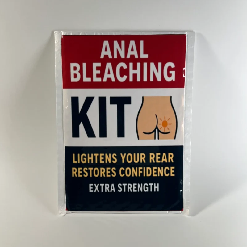 Anal Bleaching Kit prank mail novelty gag gift label funny joke package