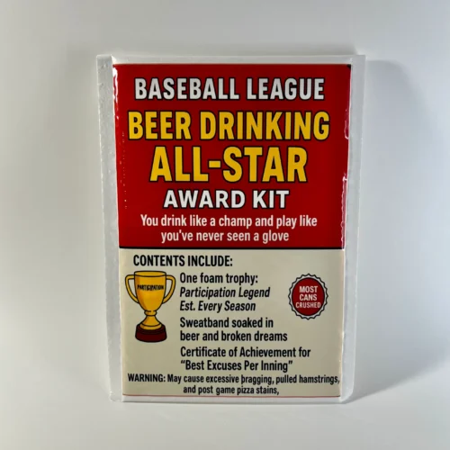 beer drinking all star award prank mail package funny baseball league gag gift box from theoneandonly.ca