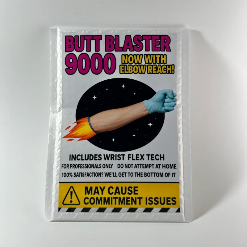 Butt Blaster 9000 Prank Mail Label Gag Gift Butt Blaster 9000 prank mail gag gift novelty package funny adult prank label