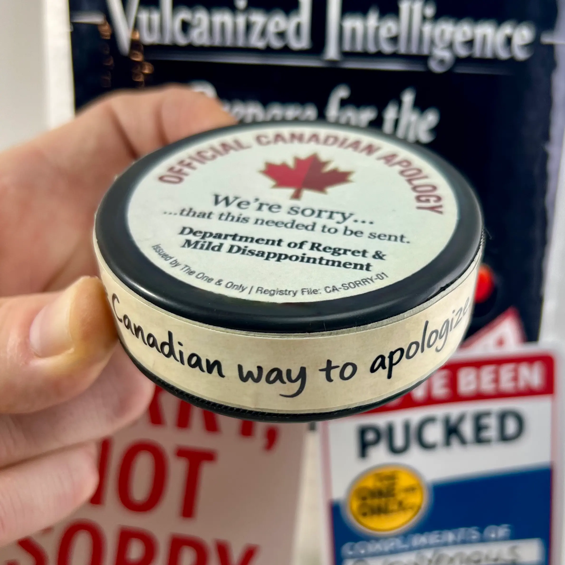 Mail a Hockey Puck prank package