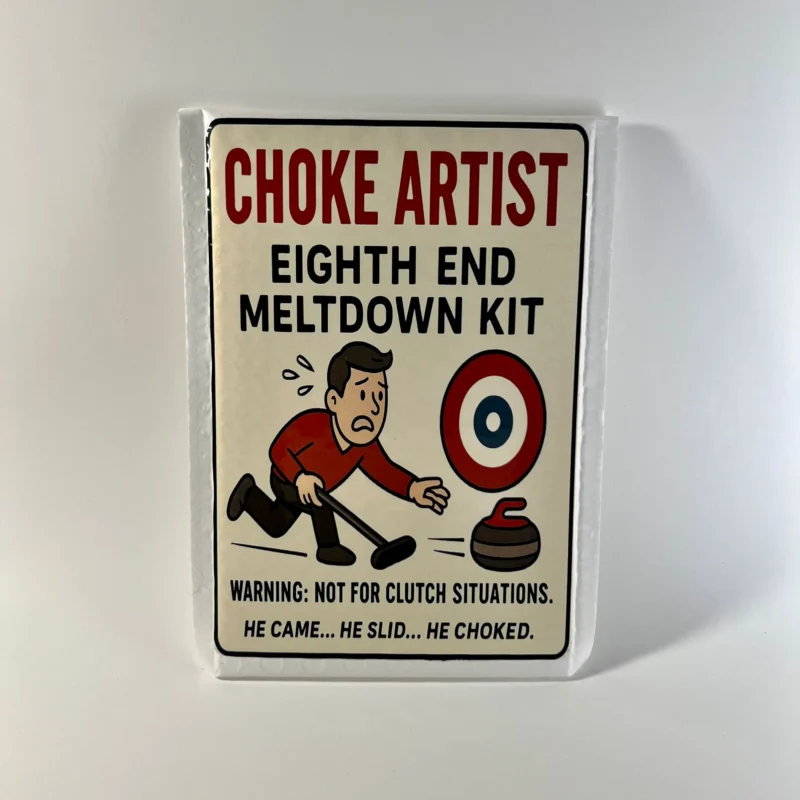 curling choke artist eighth end meltdown kit prank mail package funny curling gag gift from theoneandonly.ca