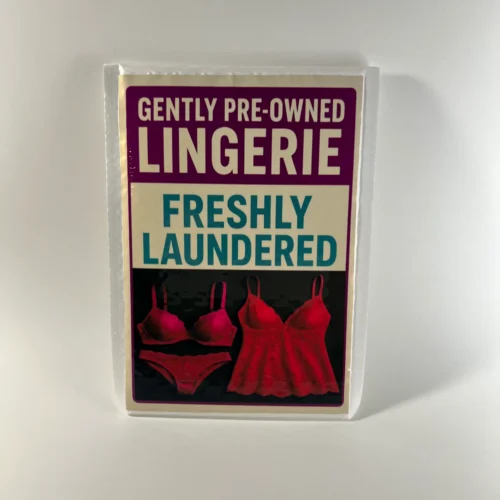 Gently Pre-Owned Lingerie prank mail gag gift novelty package label