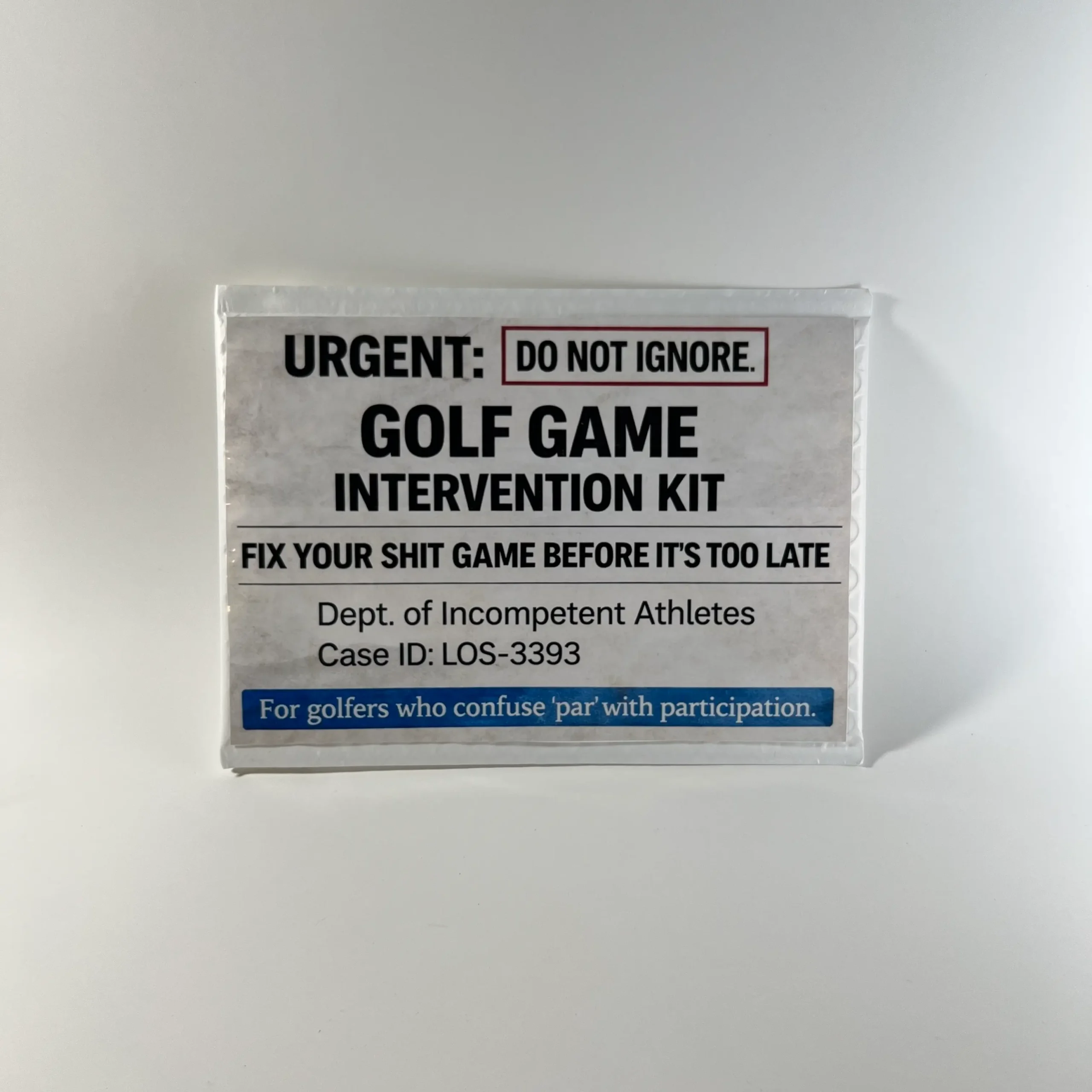 golf intervention prank mail gag gift