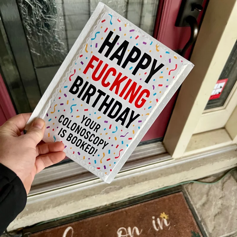 funny birthday prank mail label gag gift delivered to doorstep canada usa prank package birthday surprise