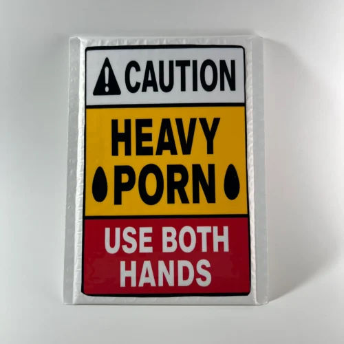 Heavy Porn prank mail warning label gag gift novelty package caution label prank