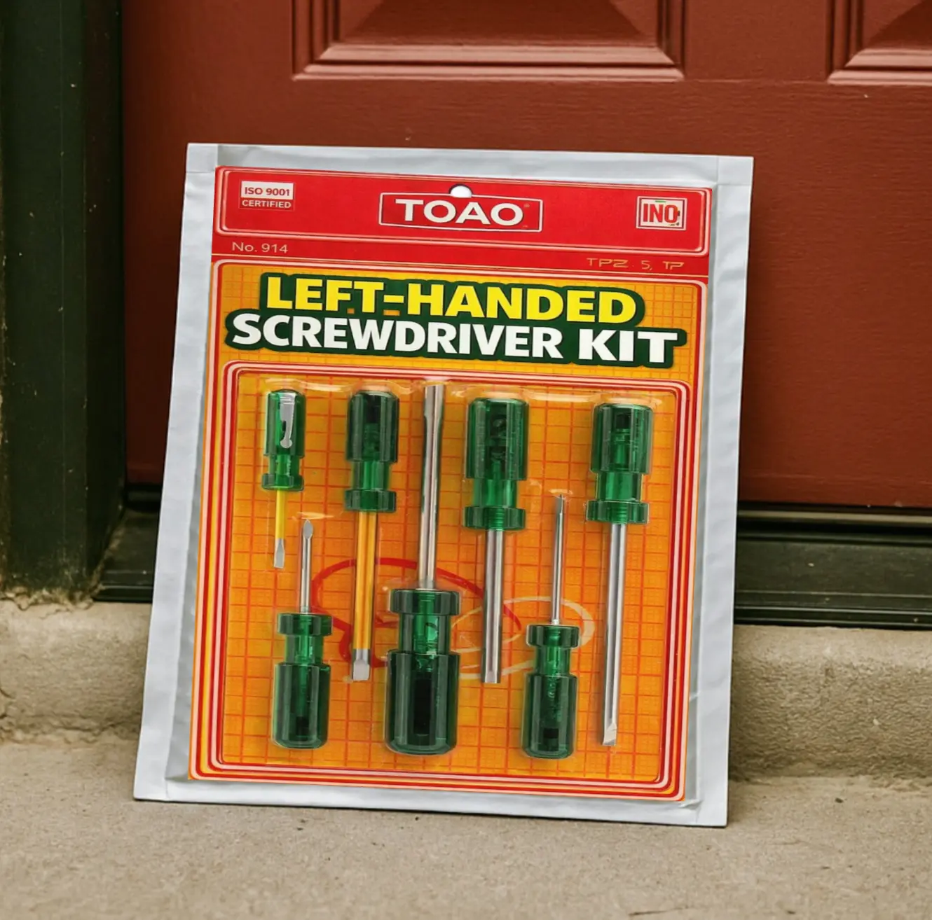 Left Handed Screwdriver prank label