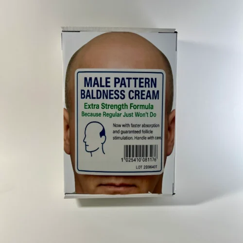 male pattern baldness cream prank mail package novelty gag gift funny prank mail from theoneandonly.ca