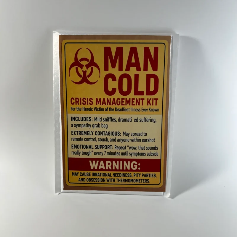 Man Cold Crisis Management Kit prank mail gag gift novelty package