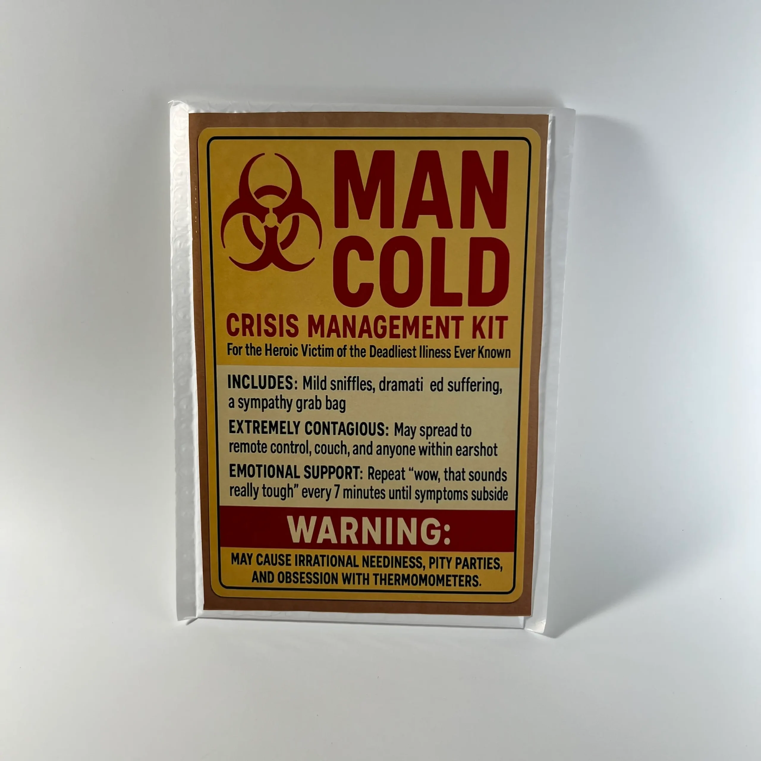 man cold kit prank funny gift