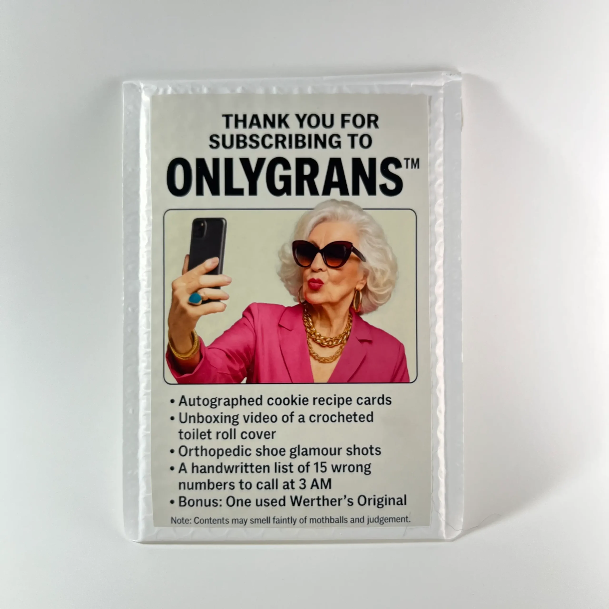 onlygrans prank mail subscription gag gift