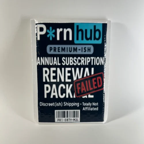 Pornhub Subscription Renewal prank mail gag gift novelty package