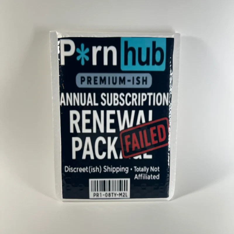 Pornhub Subscription Renewal prank mail gag gift novelty package