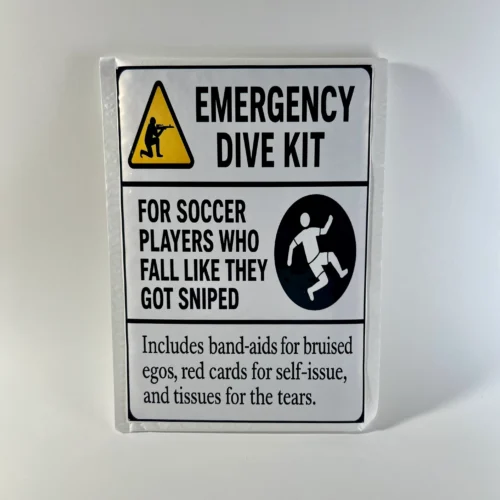soccer emergency dive kit prank mail package novelty gag gift funny soccer prank mail from theoneandonly.ca