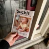 suck it prank mail label funny gag package delivered to doorstep canada usa rude joke prank gift