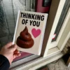 thinking of you poop prank mail label funny gag gift delivered package canada usa prank delivery joke