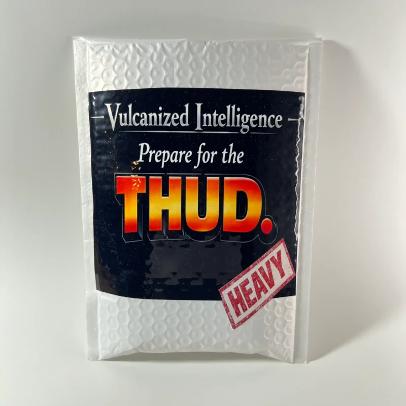 Vulcanized Intelligence Puck Drop Prank Mail Gag Gift Vulcanized Intelligence puck drop prank mail gag gift box prepare for the thud label