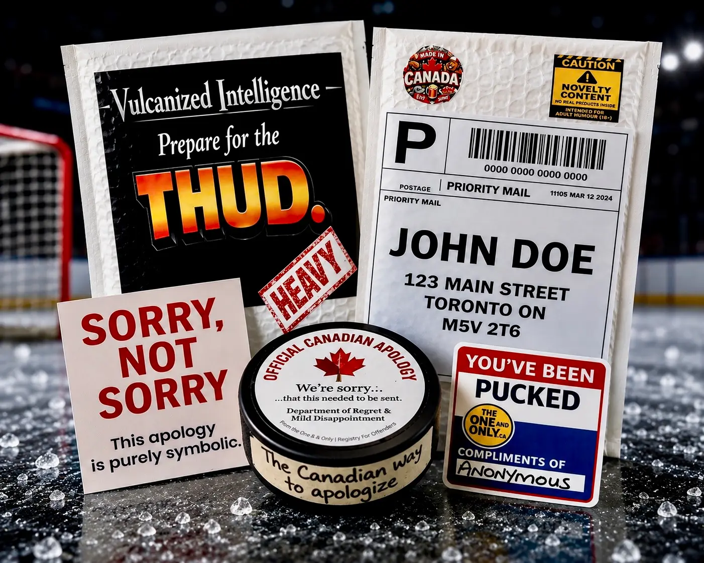 The Puck Drop anonymous hockey puck prank delivery
