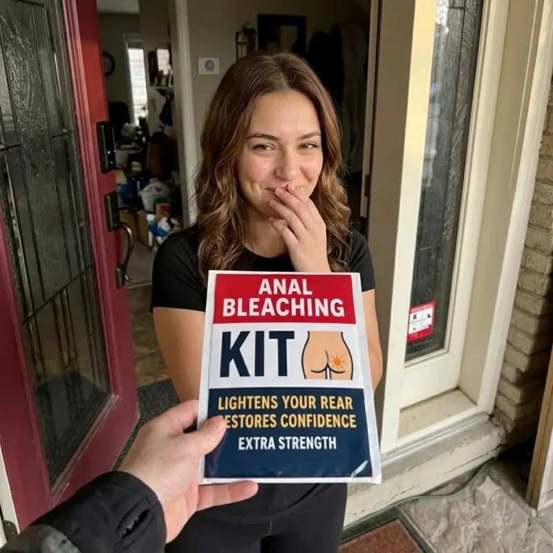 Anal Bleaching Kit Prank Package Delivery Woman reacting to an embarrassing anal bleaching kit prank package delivered to her door