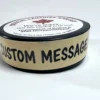 Custom hockey puck with personalized side message and custom award design.