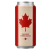 Canadian flag silicone beer can cooler sleeve with a red maple leaf